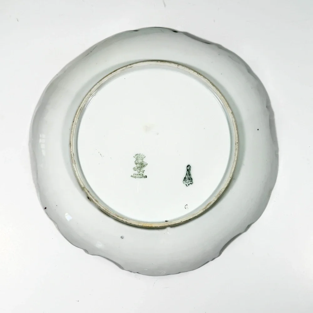 Antique LDBC Flambeau Limoges France Hand Painted Fish Plate Signed By‎ Leo 9.5